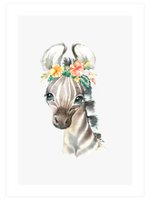Sevimli Zebra - Art Print